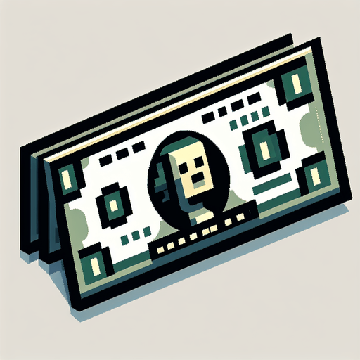 dollar,cartoon,2d,blank background.
Single Game Texture.  In-Game asset.  2d.  Blank background.  High contrast.  No shadows