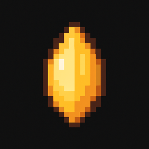 semilla de pixeles.
In-Game asset.  2d.  High contrast.  No shadows