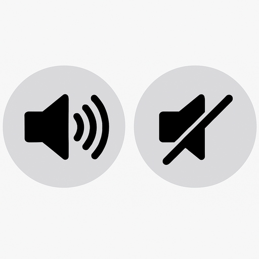 sound on and sound off icons