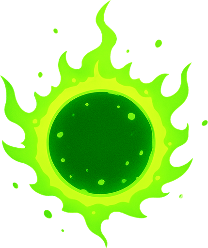 auraGreen top view.
In-Game asset.  2d.  High contrast.  No shadows