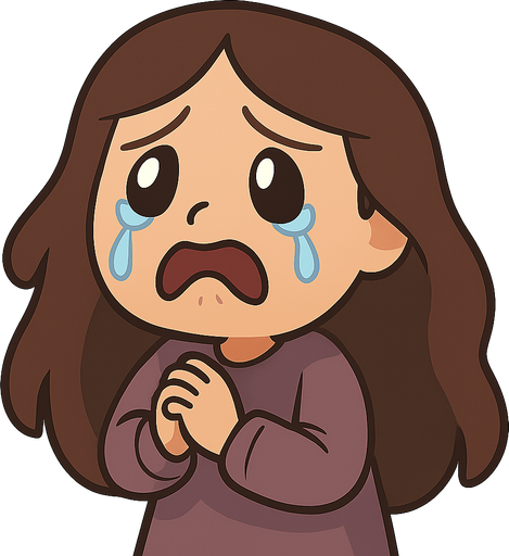 it’s sad and scared
. No background. Transparent background. Blank background. No shadows. 2d. In-Game asset. flat
