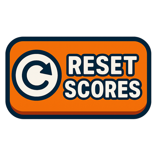 Reset scores button.
In-Game asset.  2d.  High contrast.  No shadows