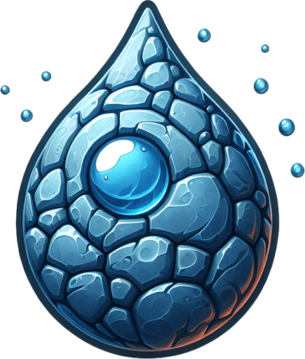 Drop Of water.
Single Game Texture.  In-Game asset.  Blank background.  High contrast.  No shadows