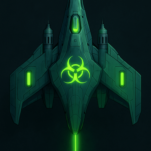 poison laser spaceship top view.
