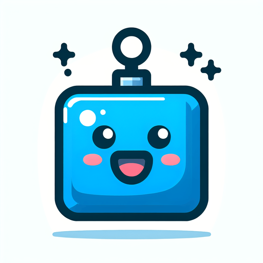 Perfectly square bright blue Christmas decoration with cute happyy face. Cartoon style. Cute art style. Simple vector style.