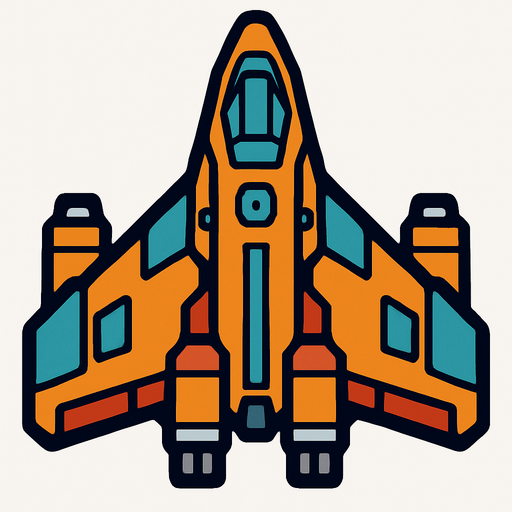 Spaceship.
In-Game asset.  2d.  High contrast.  No shadows