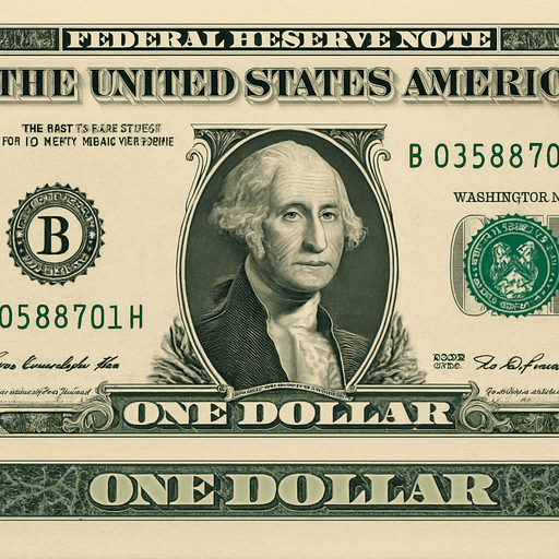 Photorealistic dollar, front view