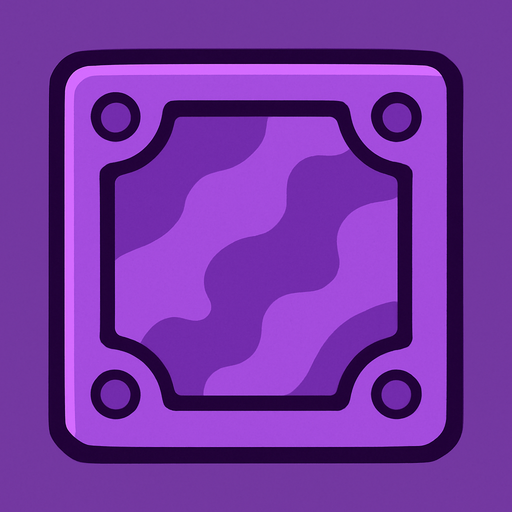 Purple Block.
In-Game asset.  2d.  High contrast.  No shadows