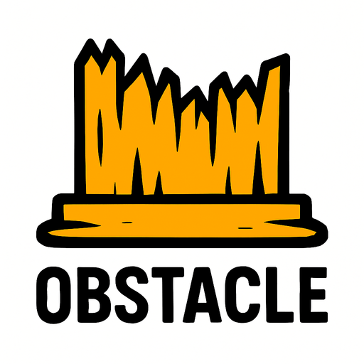 OBSTACLE.
In-Game asset.  2d.  High contrast.  No shadows