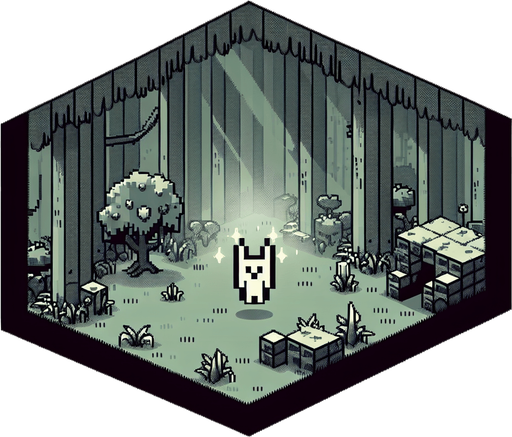 forest spirit, low resolution, indie like game,  looking like minecraft allay. one small creature 

Single Game Texture. In-Game asset. 2d. Blank background. High contrast. No shadows.