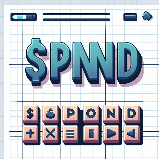 The word "Spend".
Single Game Texture. In-Game asset. 2d. Blank background. High contrast. No shadows.