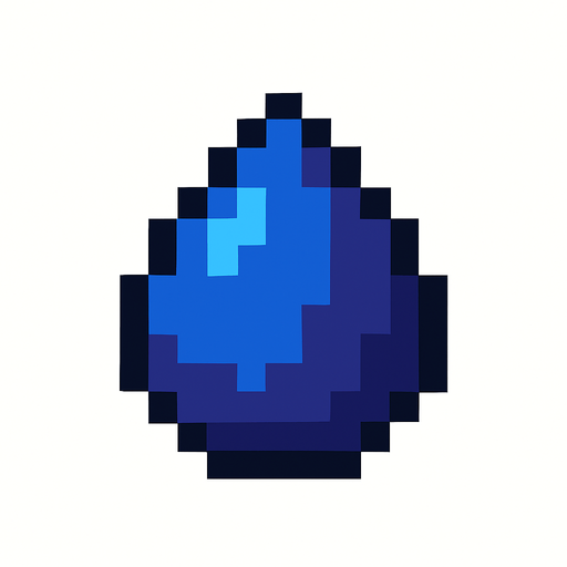 8 bit blueberry seed.
In-Game asset.  2d.  High contrast.  No shadows