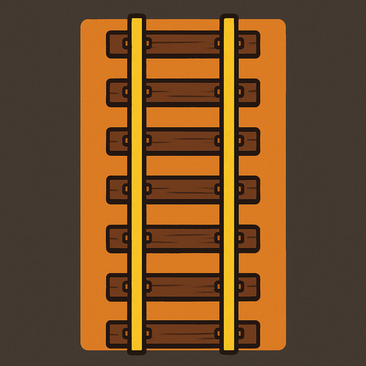 2d rail upside view.
In-Game asset.  2d.  High contrast.  No shadows
