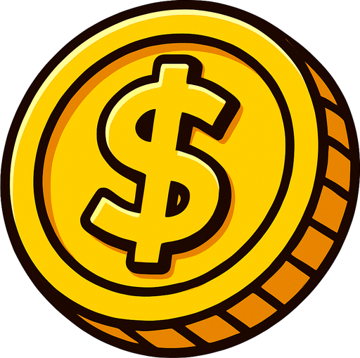 goldCoin.
In-Game asset.  2d.  High contrast.  No shadows