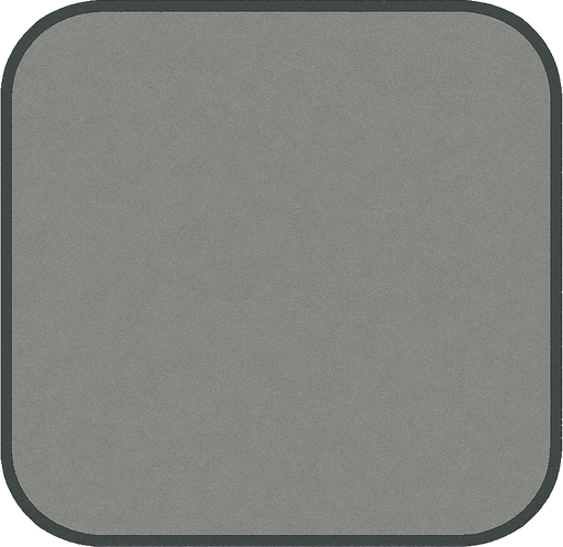 Cuadrado gris con lados circulares