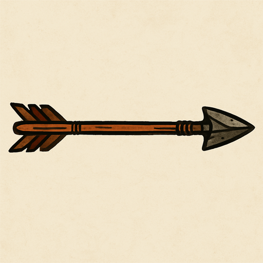 ok istiyorum eski zamanlarda hayvan avalrken kullanılan oklardan.
In-Game asset.  2d.  High contrast.  No shadows