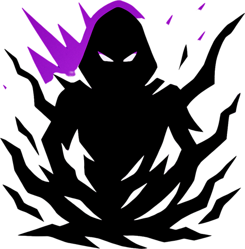 game skill logo, skill name is "shadow". no text. only image..
In-Game asset.  2d.  High contrast.  No shadows