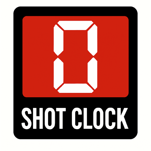 Basketball shot clock timer number 0.
In-Game asset.  2d.  High contrast.  No shadows