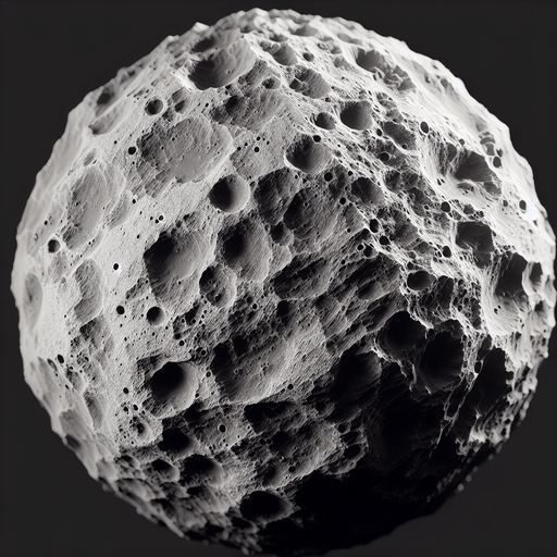 Meteor, highly detailed Single Game Texture. In-Game asset. 2d. Blank background. High contrast. No shadows.