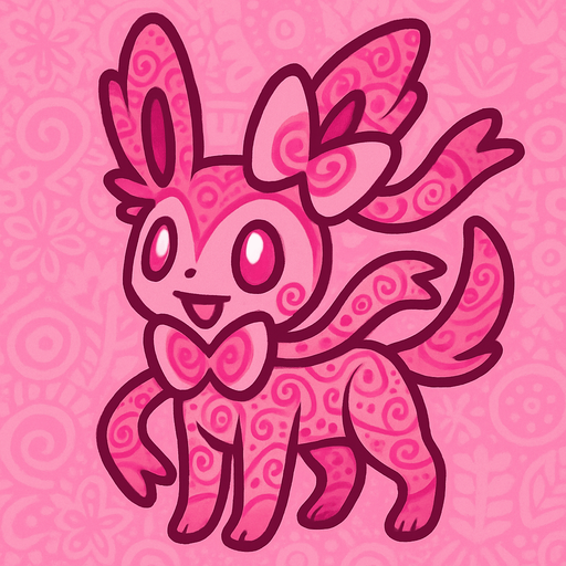 PATTERNED PINK
TOP POKEMON,.
In-Game asset.  2d.  High contrast.  No shadows