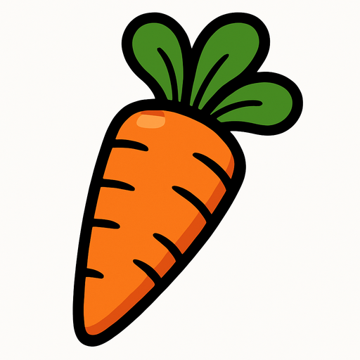 Carrot.
In-Game asset.  2d.  High contrast.  No shadows