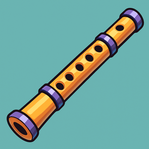 flute.
In-Game asset. 3d.  High contrast.  No shadows