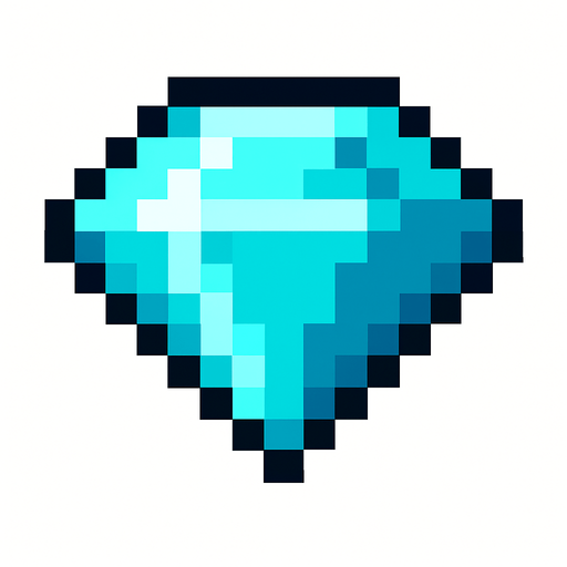 2d pixel bir elmas.
In-Game asset.  2d.  High contrast.  No shadows