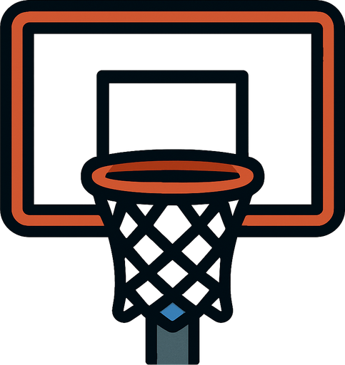 BASKET BALL HOOP.
In-Game asset.  2d.  High contrast.  No shadows