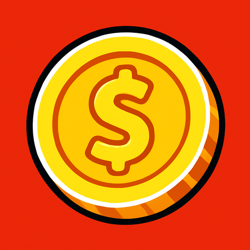 Coin.
In-Game asset.  2d.  High contrast.  No shadows
