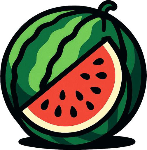 Watermelan.
In-Game asset.  2d.  High contrast.  No shadows