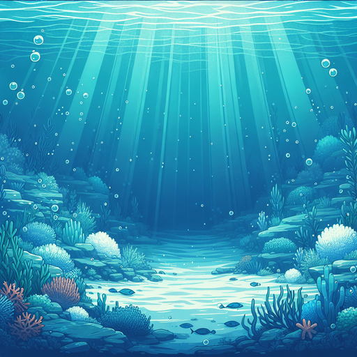 under water background.
Single Game Texture.  In-Game asset.  2d.  Blank background.  High contrast.  No shadows