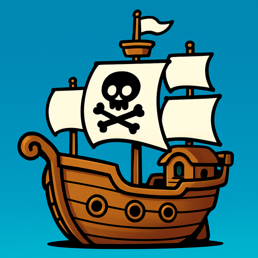 3d pixar tarzı korsan gemisi beyaz renk.
In-Game asset.  2d.  High contrast.  No shadows