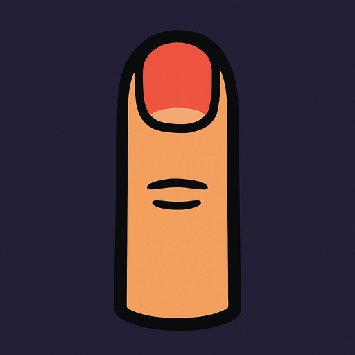 Fingertip.
In-Game asset.  2d.  High contrast.  No shadows