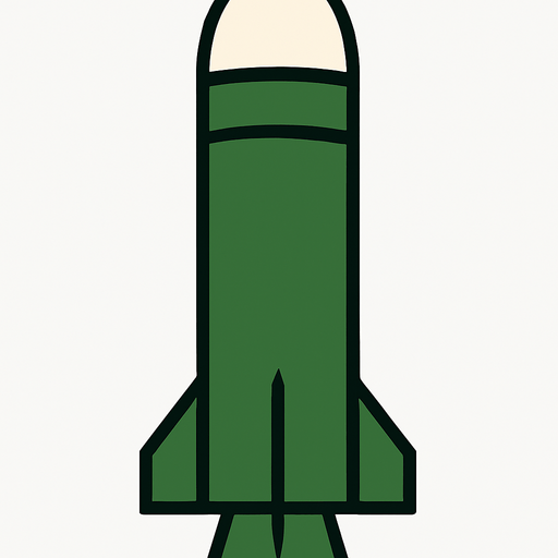 only green missiles with white caps, same as in the image, only one