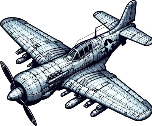 fighter plane.
Single Game Texture. In-Game asset. 2d. Blank background. High contrast. No shadows.