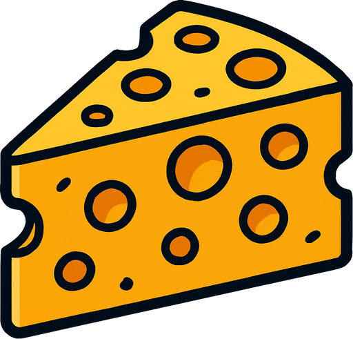 Cheese.
In-Game asset.  2d.  High contrast.  No shadows