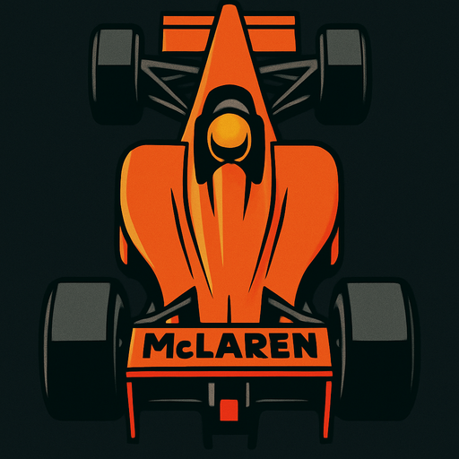 mclaren f1 race car vertical.
In-Game asset.  2d.  High contrast.  No shadows