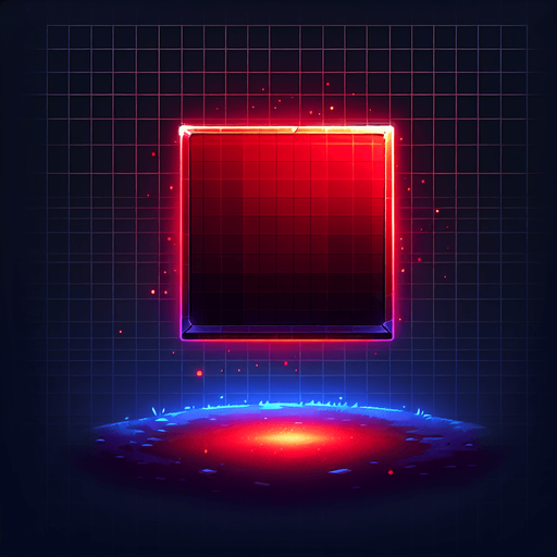 Um quadrado vermelho com luz vermelha escuro, com gradiente preto e borda azul profissional,2d pixeis,fundo png.
Single Game Texture. In-Game asset. 2d. Blank background. High contrast. No shadows.