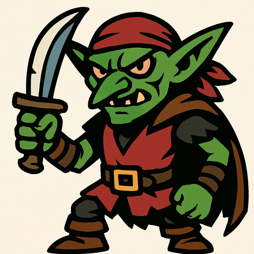 haydut goblin.
In-Game asset.  2d.  High contrast.  No shadows