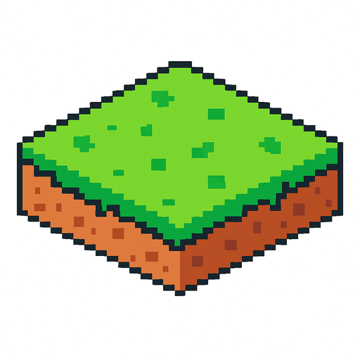 parsela de pixeles.
In-Game asset.  2d.  High contrast.  No shadows