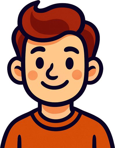cute man.
In-Game asset.  2d.  High contrast.  No shadows