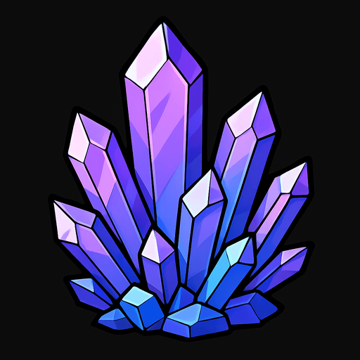 Quartz.
In-Game asset.  2d.  High contrast.  No shadows