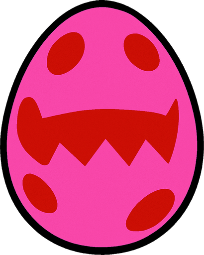 Digi huevo con el patron clasico de Punimon.
In-Game asset.  2d.  High contrast.  No shadows