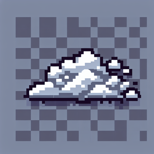 pixel art clouds.
Single Game Texture. In-Game asset. 2d. Blank background. High contrast. No shadows.