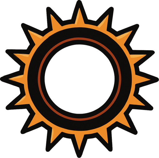 circular spike.
In-Game asset.  2d.  High contrast.  No shadows