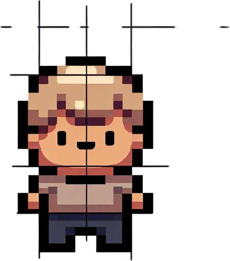 fat boy.
Single Game Texture. In-Game asset. 2d. Blank background. High contrast. No shadows. 8bit. no background.