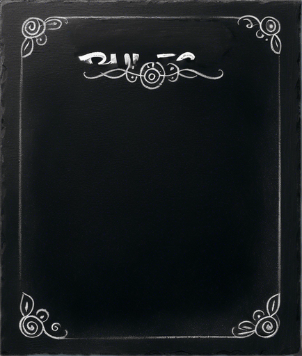 "RULES" handwritten in chalk