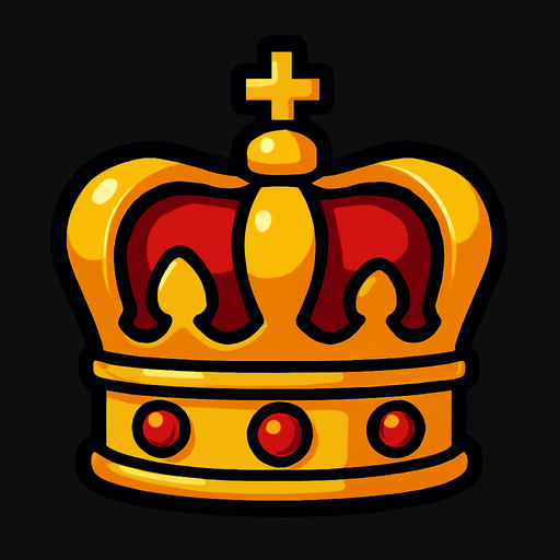 king crown.
In-Game asset.  2d.  High contrast.  No shadows