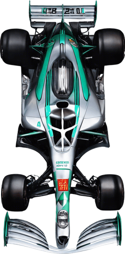 ugyanez a kép csak 2 zöld türkizzöld csik a kocsi orrán