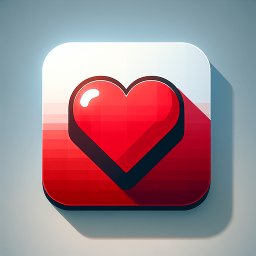 red heart.
Single Game Texture. In-Game asset. 2d. Blank background. High contrast. No shadows.